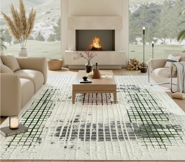 Vintage Painted Pottery Modern Area Rug | Super Soft Polypropylene Blend