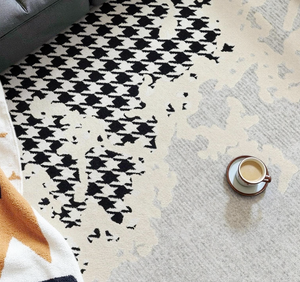 Timeless Abstract Distressed Area Rug | High-Low Textured Vintage Modern Carpet