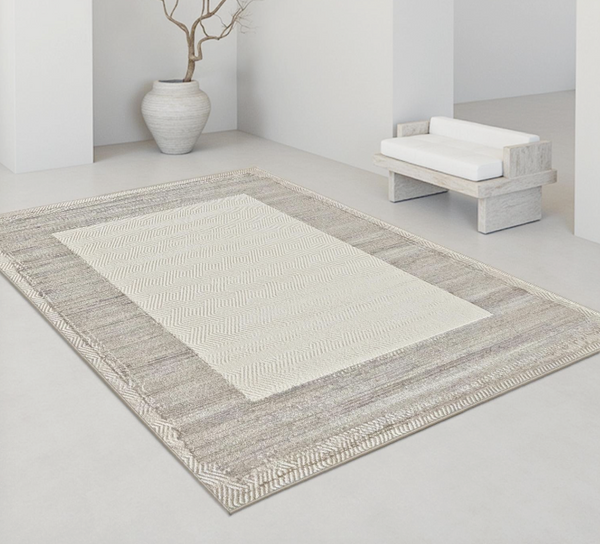 Poetic Misty Mountain Wash Rug | Super Soft Distressed Neutral Carpet