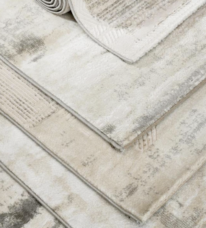 Poetic Misty Mountain Wash Rug | Super Soft Distressed Neutral Carpet