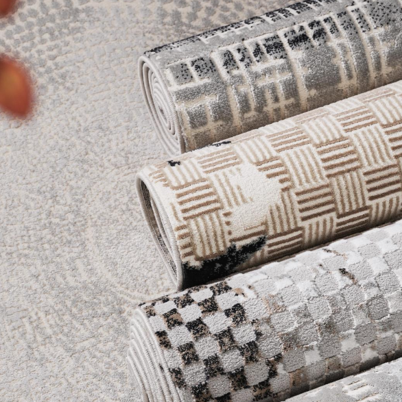Brussels Urban Distressed Abstract Area Rug | High-Low Textured Vintage Carpet