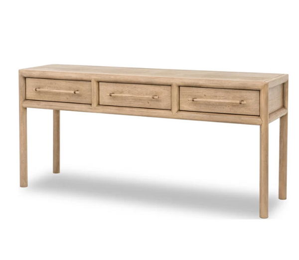 Dorsey 66" Acacia Wood 3-Drawer Console Table | Fully Assembled