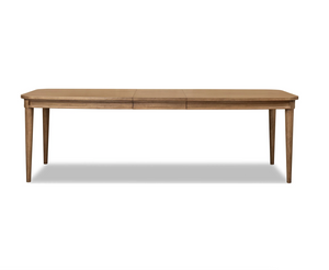 Modern Classic 96" Wood Dining Table | Rounded Edges & Tapered Legs