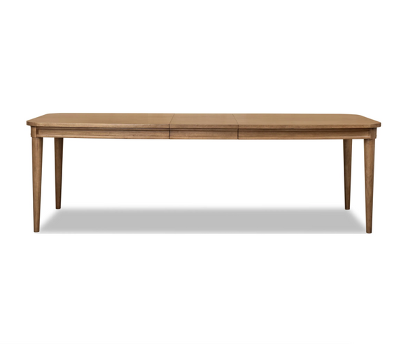 Modern Classic 96" Wood Dining Table | Rounded Edges & Tapered Legs