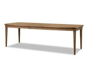 Modern Classic 96" Wood Dining Table | Rounded Edges & Tapered Legs