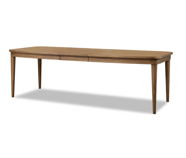 Modern Classic 96" Wood Dining Table | Rounded Edges & Tapered Legs