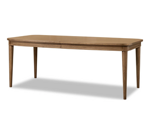 Modern Classic 96" Wood Dining Table | Rounded Edges & Tapered Legs
