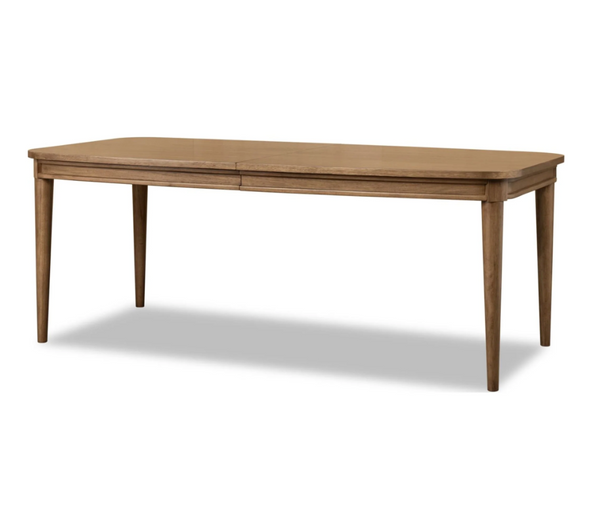 Modern Classic 96" Wood Dining Table | Rounded Edges & Tapered Legs