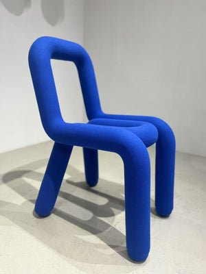 Electric Klein Blue Bold Style Chair - Minimalist Post-Modern Sculptural Lounge Chair
