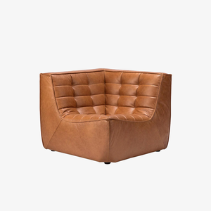 Modern Modular Oil Wax Fabric Sofa – Deep Seat Tufted Low Profile Living Room Couch