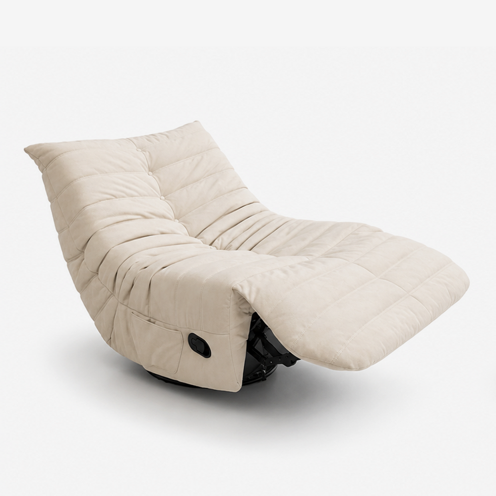 Modern Adjustable Caterpillar Lounge Chair with Footrest