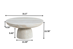 Mushroom Coffee Table Enhances Leisure Time Perfect For Evening Relaxation & Stylish Use