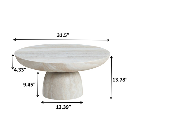 Mushroom Coffee Table Enhances Leisure Time Perfect For Evening Relaxation & Stylish Use
