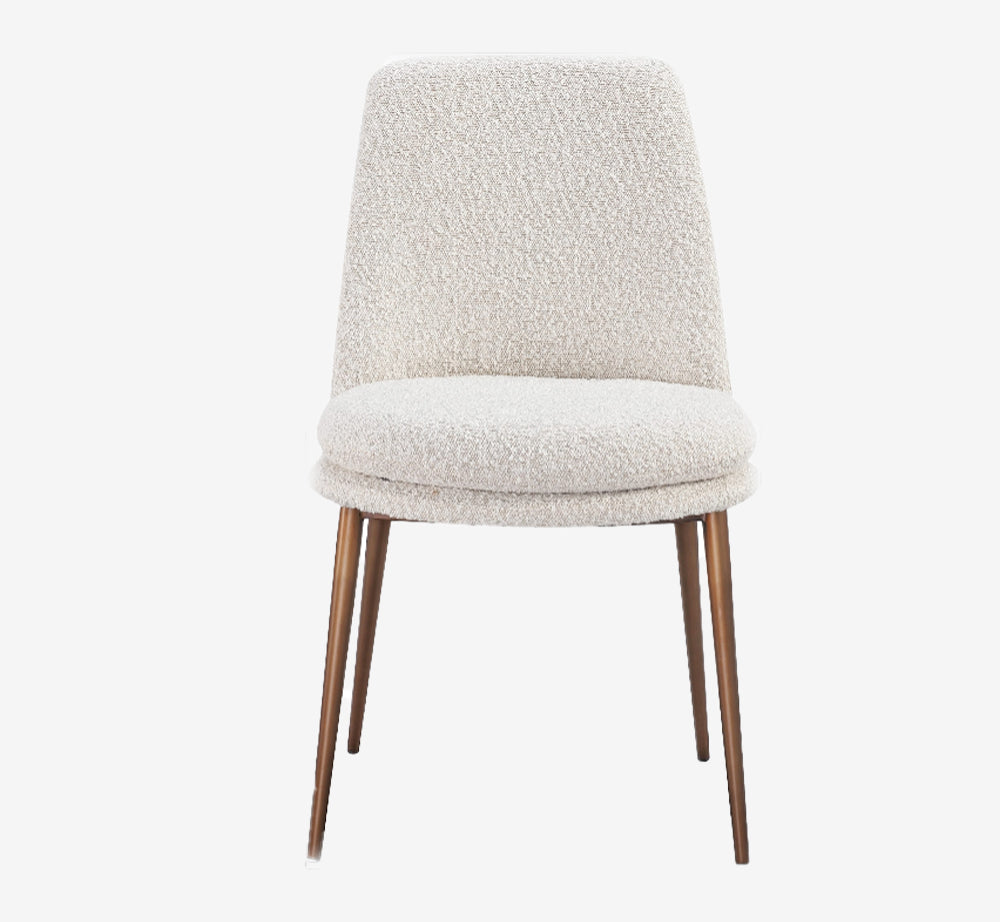Madison Metal Frame Dining Chair in Honey Synthetic Leather