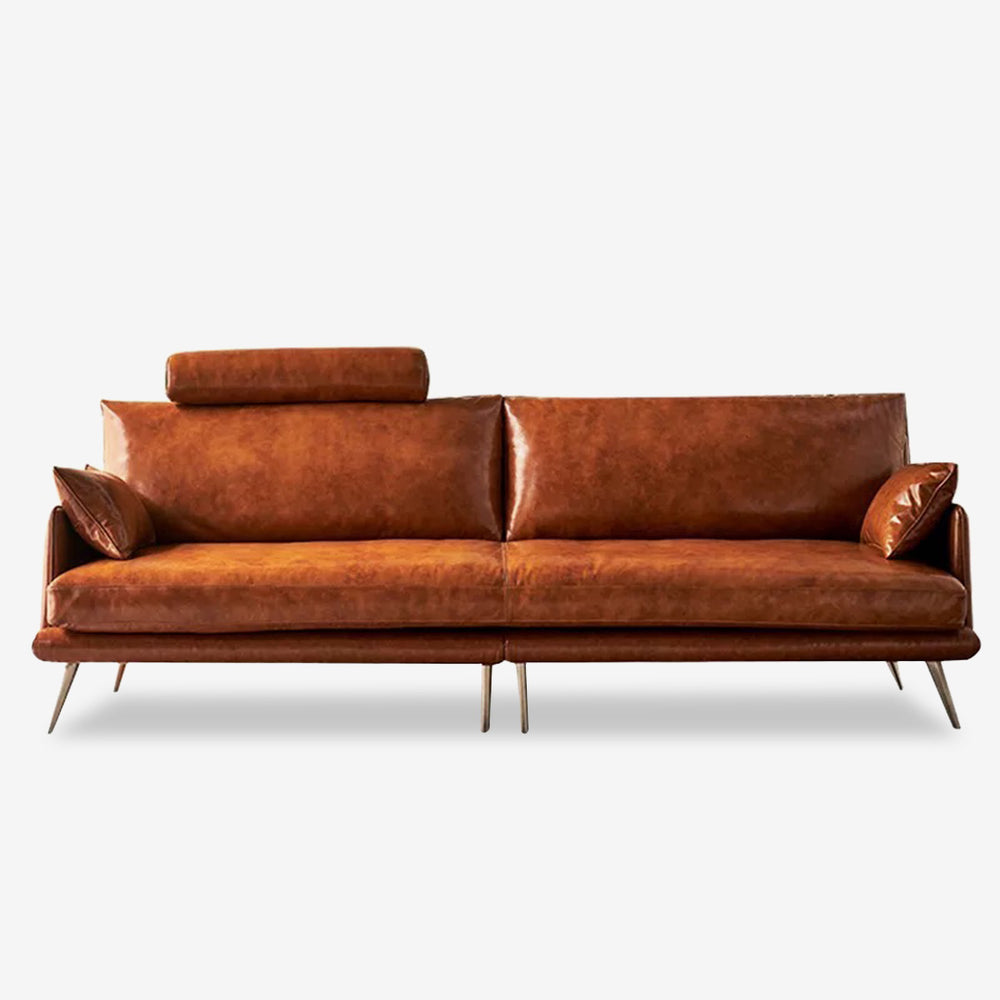 Premium Waxed Leather Sofa