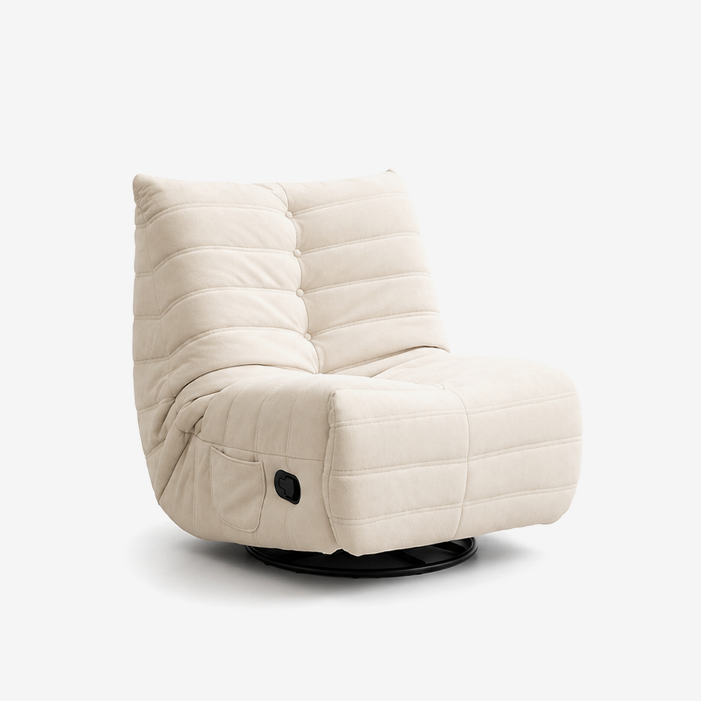 Modern Adjustable Caterpillar Lounge Chair with Footrest
