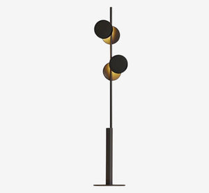 Nordic Eclipse Style Floor Lamp – Slim Matte Black Ambient Standing Light for Living Room & Modern Offices