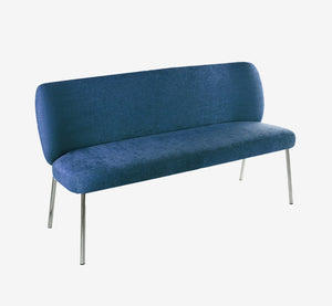 Contemporary Upholstered High-Back Bench | Ergonomic Chenille Loveseat