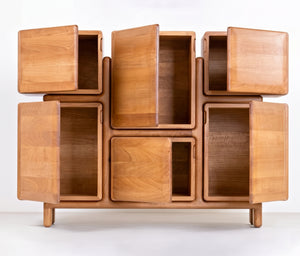 Avant-Garde Ash Wood Cabinet