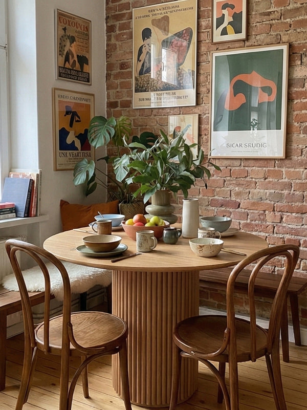 Roman Column Round Dining Table