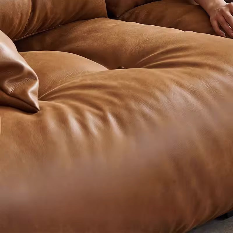 Ultimate Oil Wax Faux Leather Functional Sofa