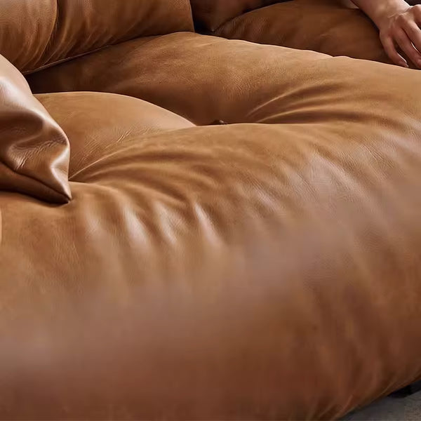 Ultimate Oil Wax Faux Leather Functional Sofa