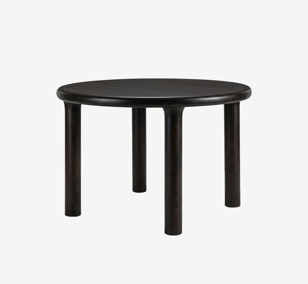 48" Round Solid Mango Wood Dining Table – Mid-Century Modern Round Dining Table for