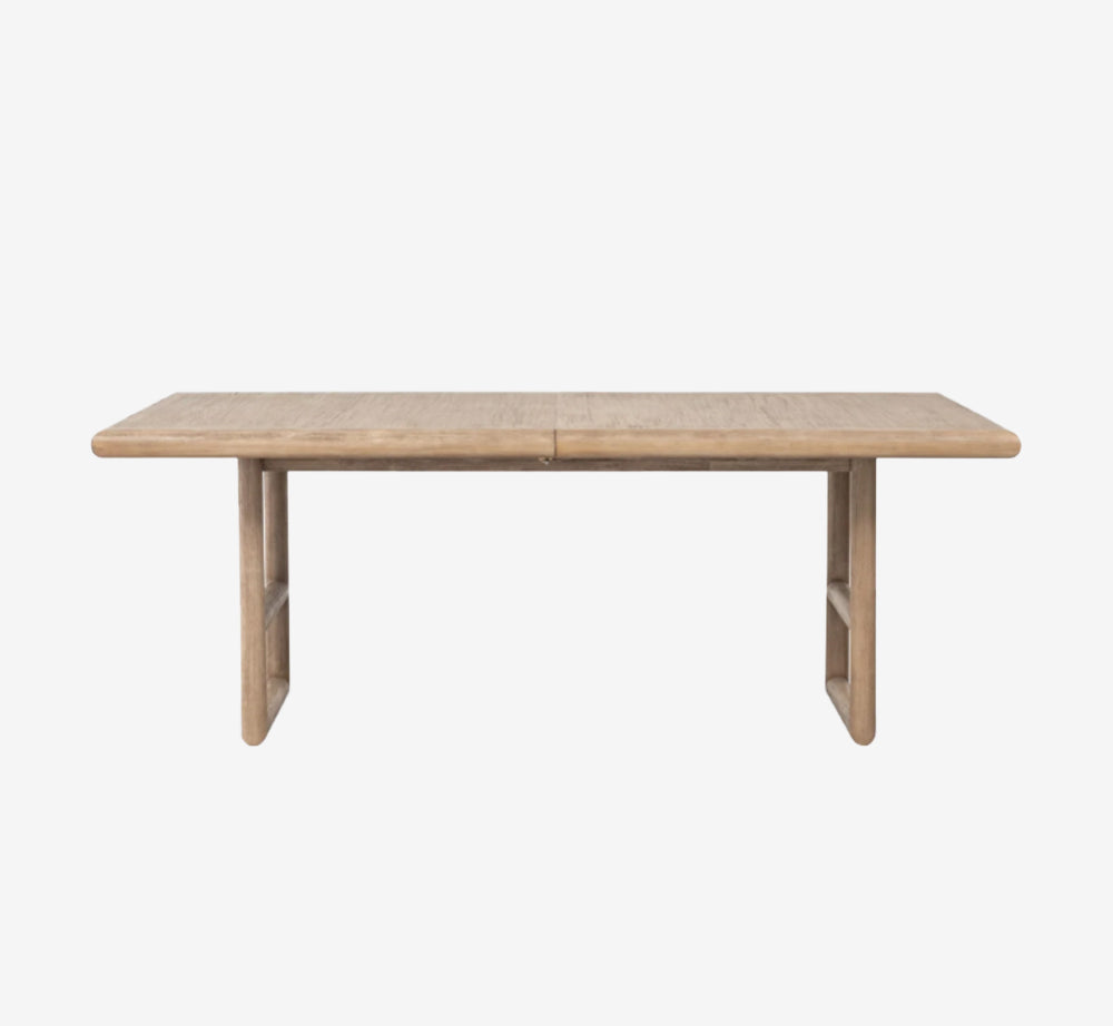 Dorsey 98" Rectangular Acacia Wood Dining Table in Light Natural Finish