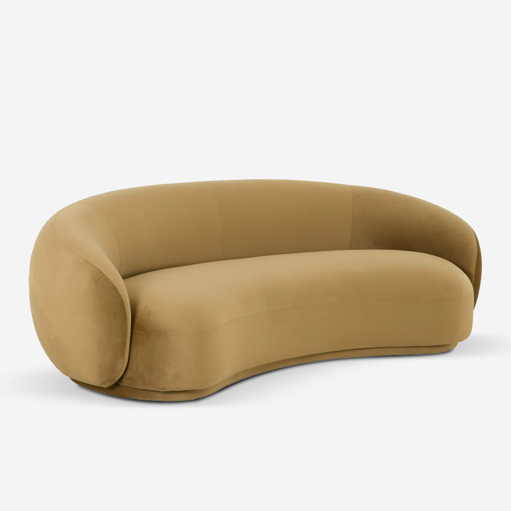 Milk Fleece Curved Sofa