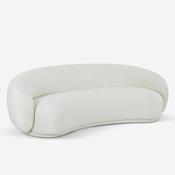 Milk Fleece Curved Sofa