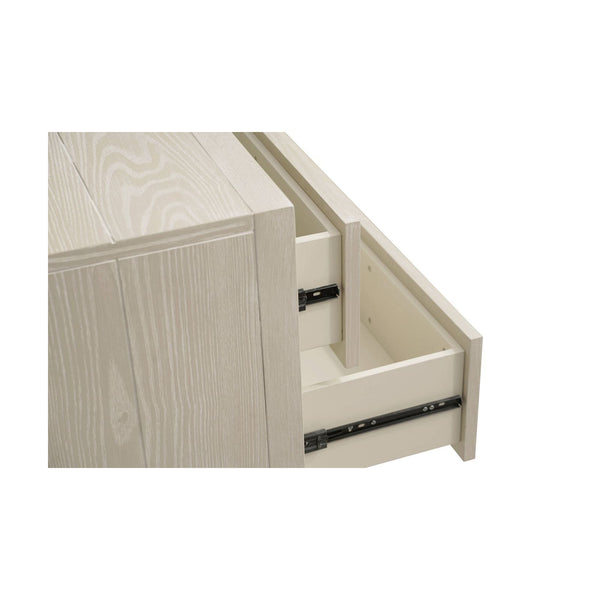 Maxime Sugar Five Drawer Chest in Ash Wood Veneer and Meranti