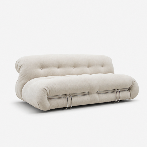 Modern Oversized Lounge Sofa with Metal Frame – Sculptural Upholstered Couch