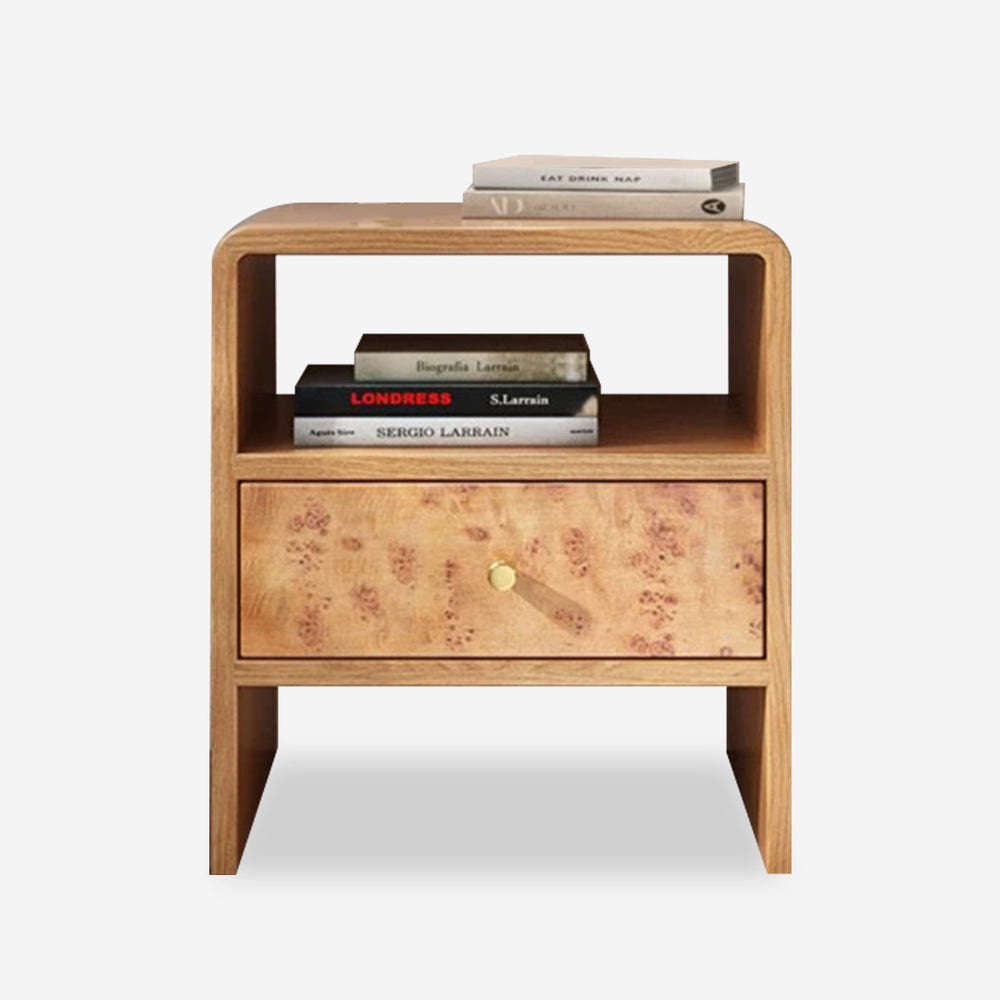 Burl Wood Nightstand
