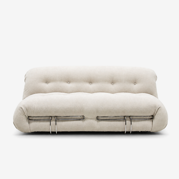 Modern Oversized Lounge Sofa with Metal Frame – Sculptural Upholstered Couch