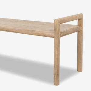 Modern Solid Wood Entryway Bench – Minimalist Oak Dining & Hallway Bench