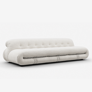 Modern Oversized Lounge Sofa with Metal Frame – Sculptural Upholstered Couch