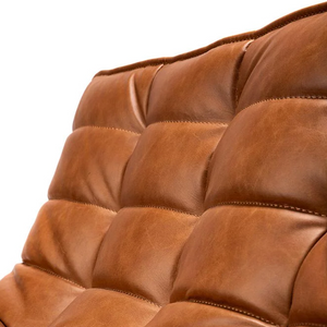 Modern Modular Oil Wax Fabric Accent Chair – Deep Seat Tufted Lounge Chair
