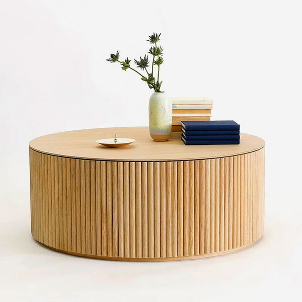 Roman Column Solid Wood Coffee Table