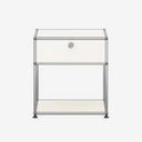 ModuSteel 1-Drawer Modern Nightstand with Open Shelf