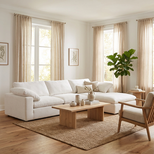 L型三人位柔软沙发（带躺椅） 