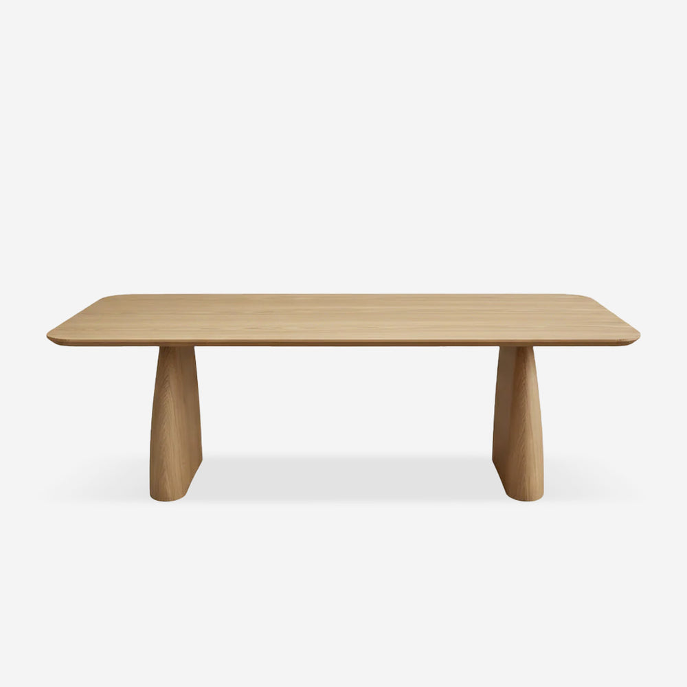 Rounded Corner Solid Wood Table