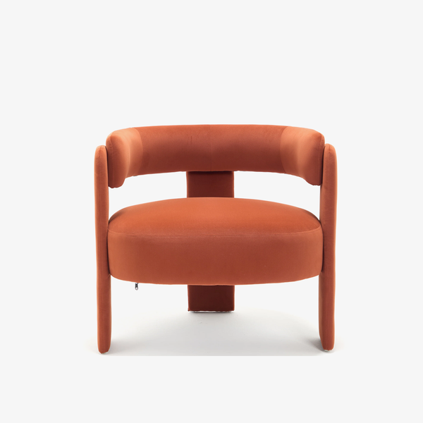 Accent Chair for Living Room, Velvet Comfy Single Sofa Chair Mid-Century Modern Armchair Wooden Legs for Bedroom Office Reading