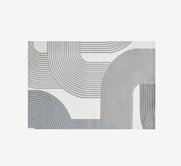Chris Modern Abstract Line Art Area Rug | High-Low Textured Geometric Carpet