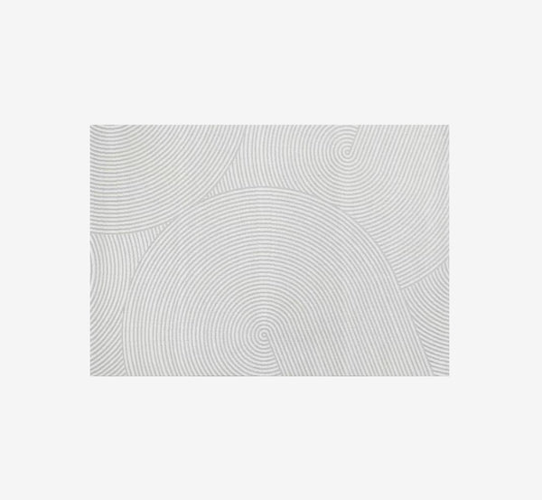 Modern Abstract Flowing Line Textured Area Rug | High-Low Pile Cream Carpet