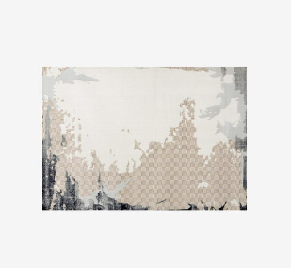 Brussels Urban Distressed Abstract Area Rug | High-Low Textured Vintage Carpet