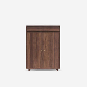 Solid Black Walnut Shoe Cabinet