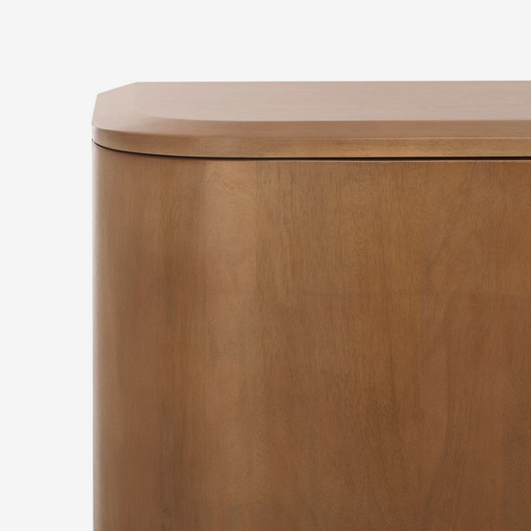 Modern 4-Door Sideboard Cabinet – Curved Storage Credenza for Dining Room & Living Room