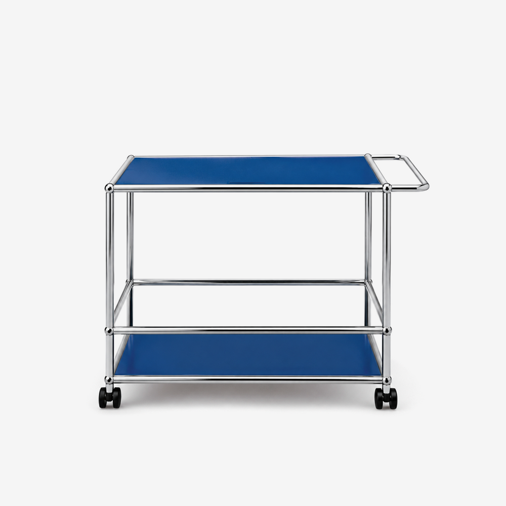 ModuSteel Modern Two-Tier Rolling Bar Cart
