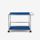 ModuSteel Modern Two-Tier Rolling Bar Cart