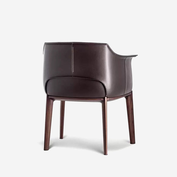 Solid Black Walnut Wood Dining Armchair